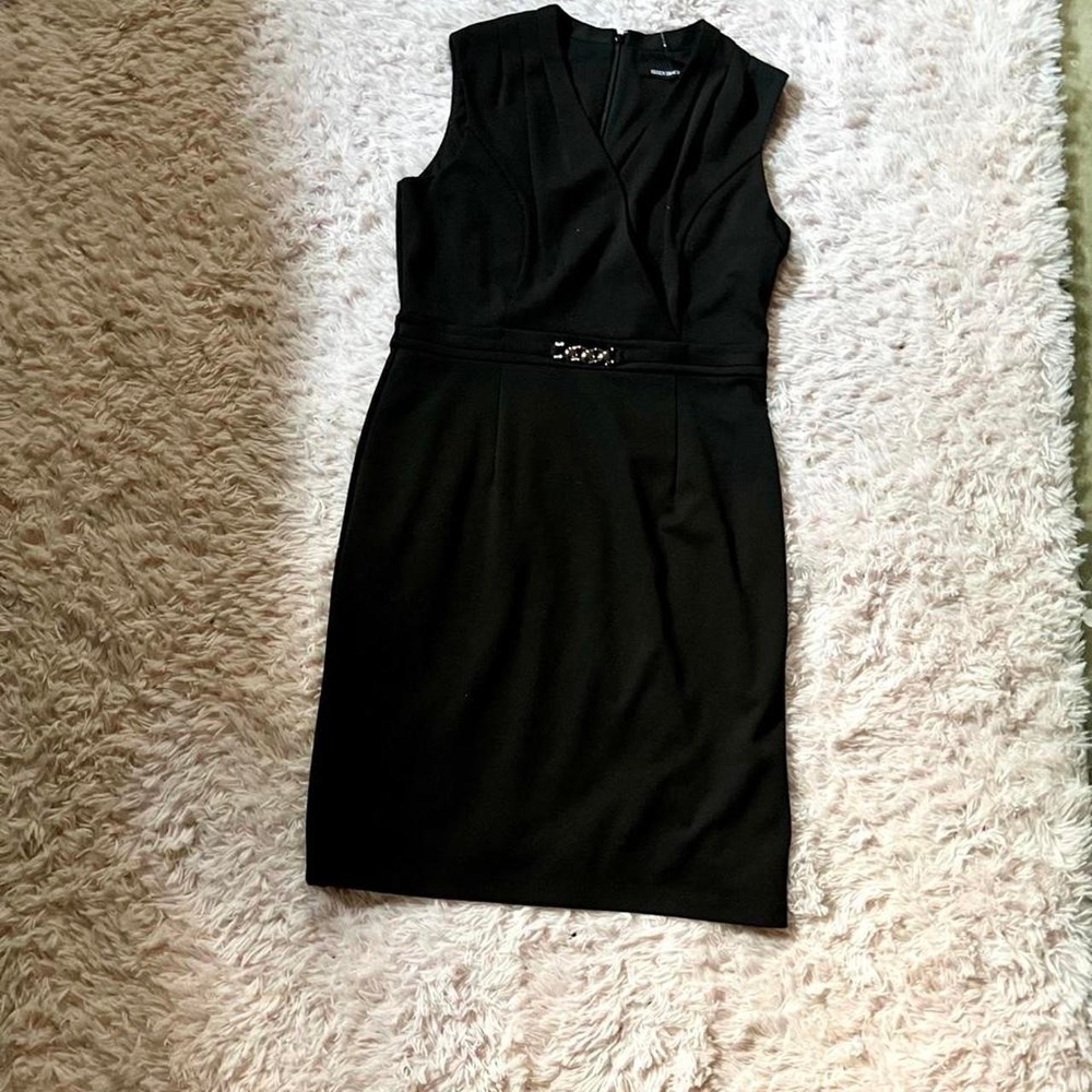 Professional Boss Office Wear Classic Timeless Belted Dress Womens 10 Tailored